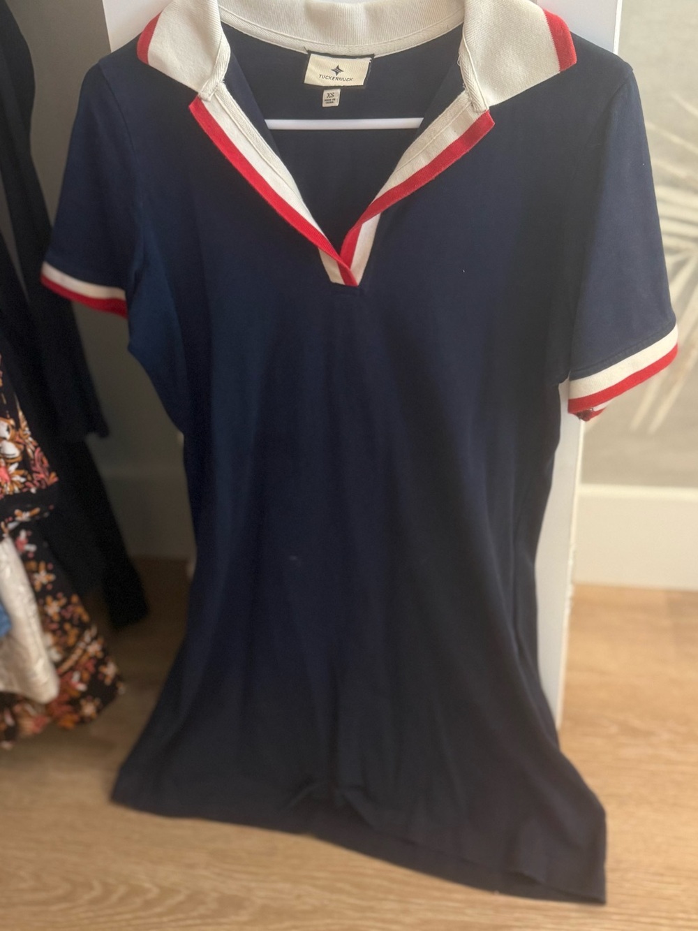 Tuckernuck Navy Dress with Red and White Trim